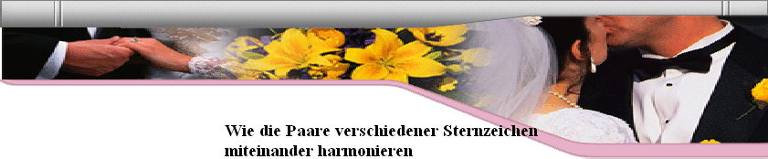 Wie die Paare verschiedener Sternzeichen 
miteinander harmonieren